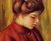 Profile of a Woman in a Red Blouse